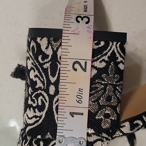 EUC! SAM EDELMAN TAPESTRY OPEN TOE HEEL ANKLE STRAP SANDAL - Picture 7 of 7